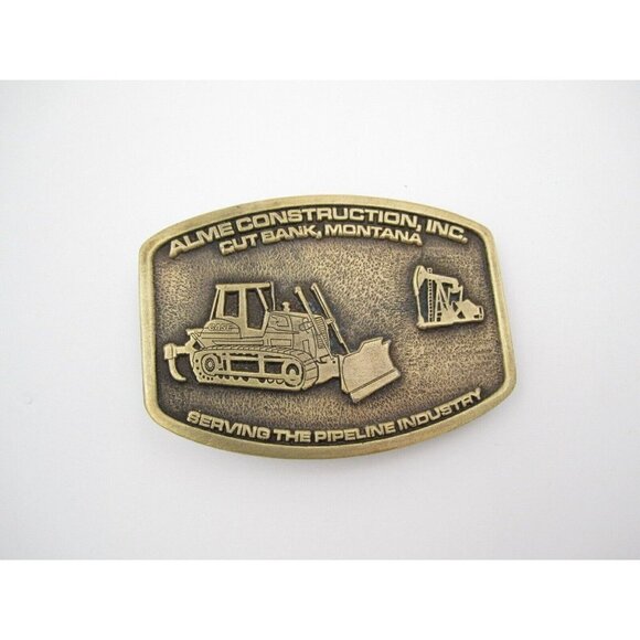 2008 New Alme Const. Cut Bank Mont Bull Dozer Oil Rig Buckle (X18) 22nd Ed - Picture 2 of 4